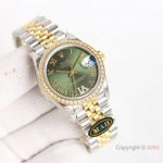 MAD Factory Swiss Copy Rolex Datejust 31 MM Green Dial Watches with VI diamonds